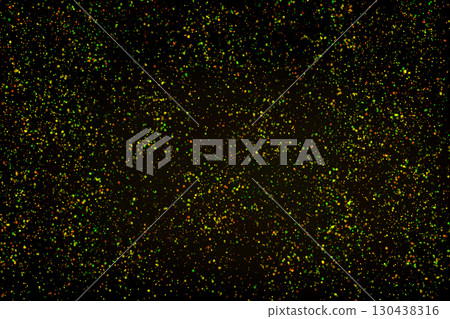 Night sky with many colorful starry dots of snowflakes 130438316