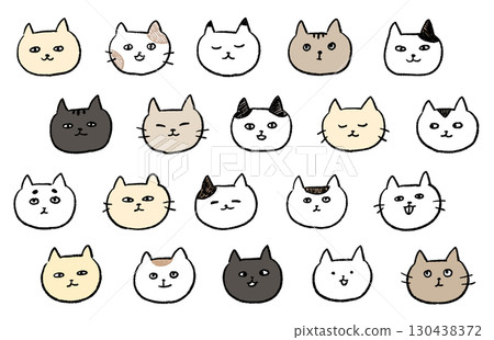 Cat face illustration Cat face illustration 130438372