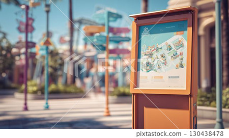 地圖指引牌和目的地標誌 130438478