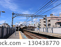 Hanshin Main Line Uozaki Station tracks and platform 130438770