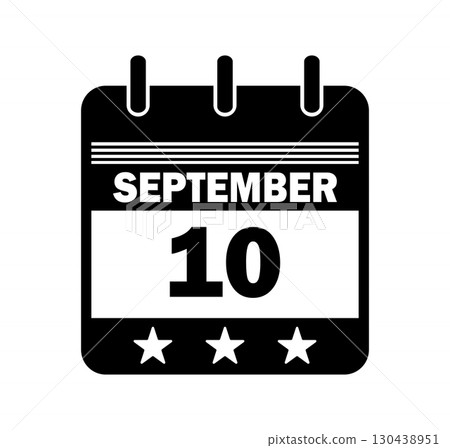 September 10 Calendar Date Icon. 130438951