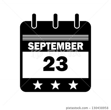 September 23 Calendar Date Icon September 23 Calendar Date Icon 130438958