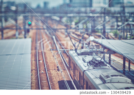 Train track scenery Train track scenery 130439429