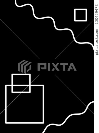 具有黑色背景的現代而酷炫的幾何設計模板 130439478