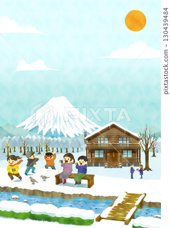 二月_富士山和節分 二月_富士山和節分 130439484