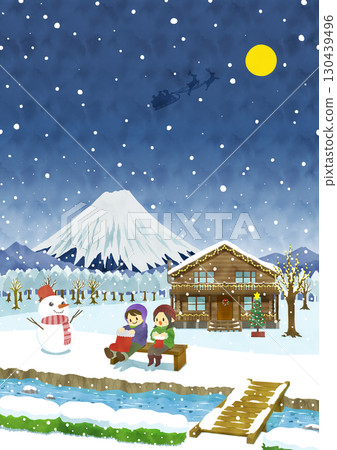 十二月_富士山和聖誕節 十二月_富士山和聖誕節 130439496