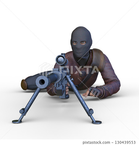 Masked soldier 130439553
