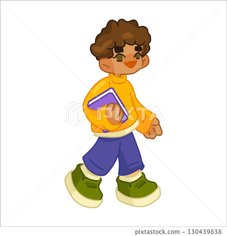 Cartoon School Student Boy Illustration Cartoon School Student Boy Illustration 130439838