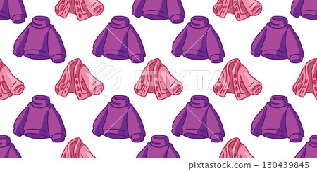 Seamless Cartoon Sweater Clothes Pattern 130439845