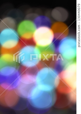 Colorful circular bokeh [black background] 130440079