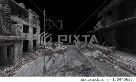 被毀的城市景觀 被毀的城市景觀 130440622