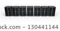 Modern server rack. Server rack image. Isolated on white background. 3d render 130441144
