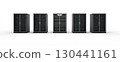 Modern server rack. Server rack image. Isolated on white background. 3d render 130441161