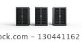 Modern server rack. Server rack image. Isolated on white background. 3d render 130441162