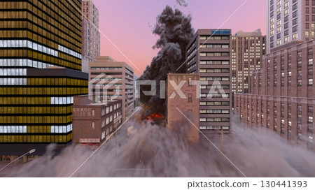 城市景觀遭受攻擊 130441393