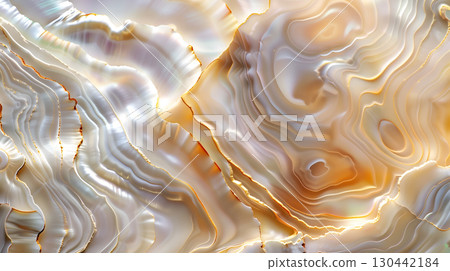 Captivating pearl background featuring intricate textures and subtle hues in natural light 130442184
