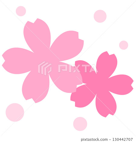 Cherry blossom petals illustration Cherry blossom petals illustration 130442707