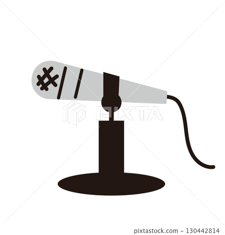 桌上支架麥克風插圖 130442814