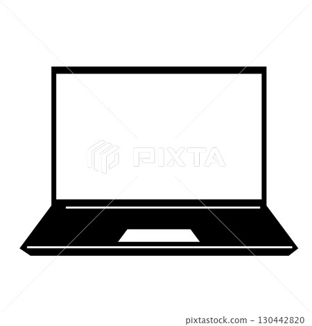 簡單的筆記型電腦插圖 130442820