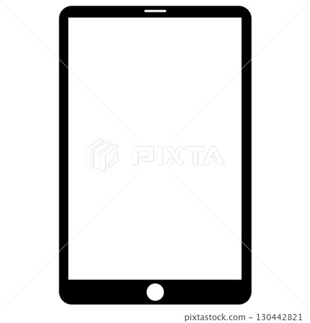 Tablet computer silhouette illustration 130442821