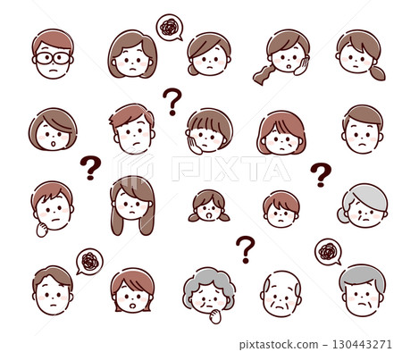 Confused faces of multiple generations 130443271