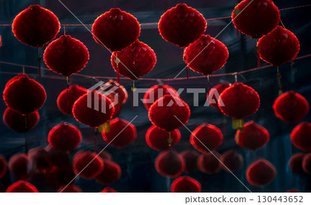 Lanterns in Chinese new year day festival. 130443652