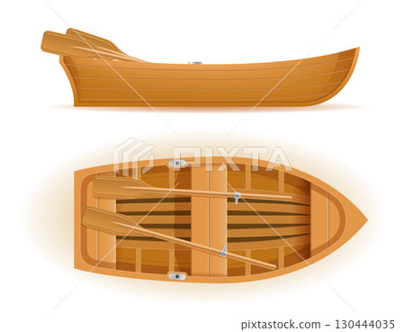 boat made of wood for fishing and recreation cartoon stock vector illustration boat made of wood for fishing and recreation cartoon stock vector illustration 130444035