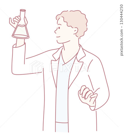 A scientist is diligently conducting an intricate experiment within a wellequipped laboratory A scientist is diligently conducting an intricate experiment within a wellequipped laboratory 130444250