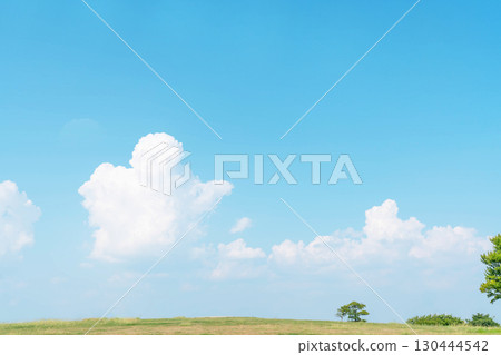 藍天和雲彩和大草原 130444542