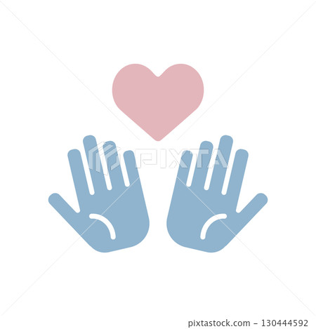 手和心臟的例證 手和心臟的例證 130444592