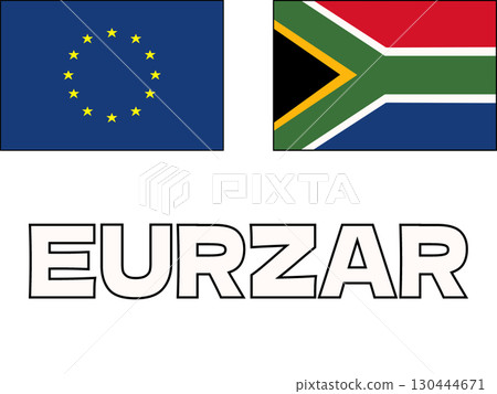 Simple euro South African rand icon illustration Simple euro South African rand icon illustration 130444671