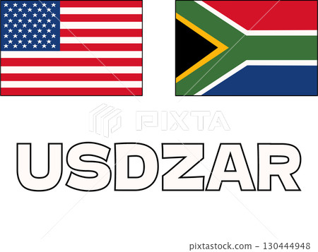 簡單的美元南非蘭特圖標插圖 簡單的美元南非蘭特圖標插圖 130444948
