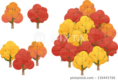 闊葉樹和秋葉 130445788
