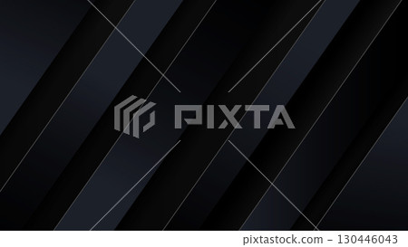 華麗的黑色方形對角線商務背景紋理，具有奢華、光澤的金屬飾面 130446043