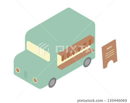 廚房推車的等距插圖(餐車、廚房車、食品車、行動餐車、小吃攤) 廚房推車的等距插圖(餐車、廚房車、食品車、行動餐車、小吃攤) 130446069