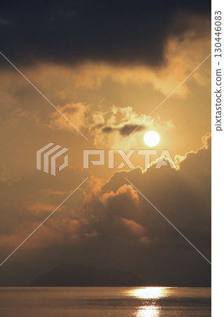 Atmospheric golden sunrise Atmospheric golden sunrise 130446083