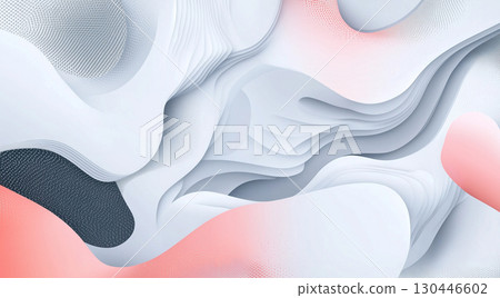 Colorful waves blend in a modern pastel, created with Generative AI technology Colorful waves blend in a modern pastel, created with Generative AI technology 130446602