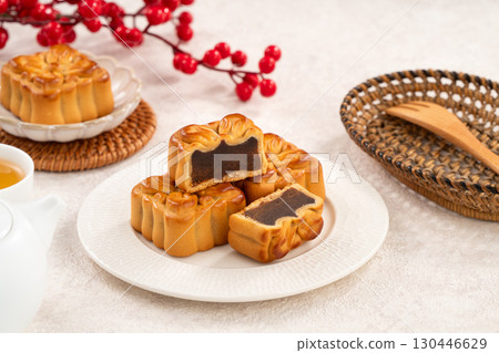 中秋節月餅蓋貝 中秋節月餅蓋貝 130446629