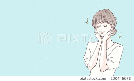Hand-drawn illustration material of women and girls 130446678