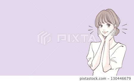 Hand-drawn illustration material of women and girls 130446679