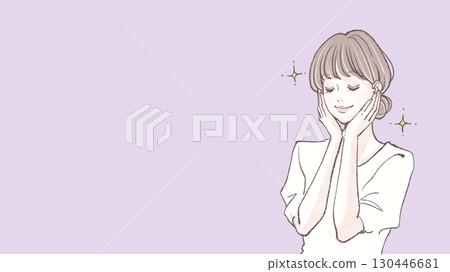 Hand-drawn illustration material of women and girls 130446681