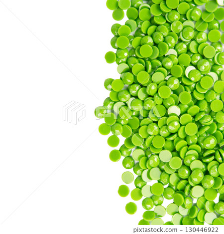Set of green diamonds for diamond embroidery isolated on white background Set of green diamonds for diamond embroidery isolated on white background 130446922