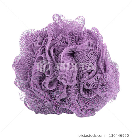 Shower puff sponge soft fluffy for bath isolated on the white background Shower puff sponge soft fluffy for bath isolated on the white background 130446930
