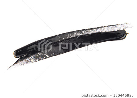 Black brush strokes isolated on white background. Paint by hand. 130446983