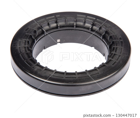 Suspension strut support bearing isolated on white Suspension strut support bearing isolated on white 130447017
