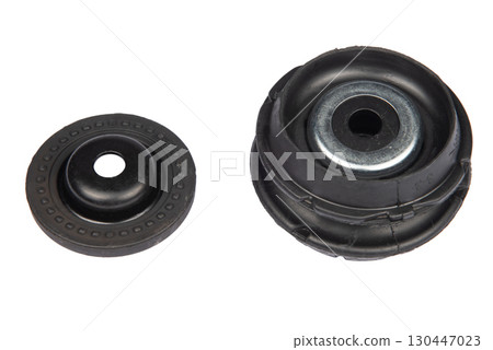 Suspension strut support bearing isolated on white Suspension strut support bearing isolated on white 130447023