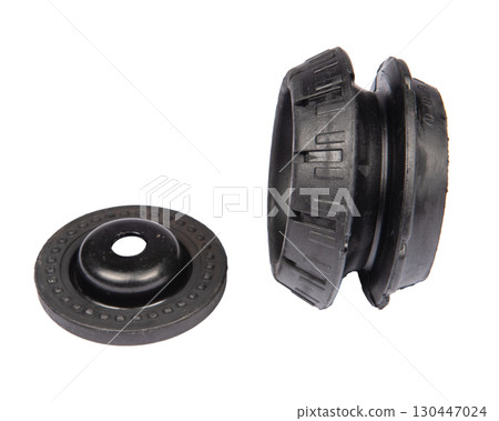 Suspension strut support bearing isolated on white Suspension strut support bearing isolated on white 130447024