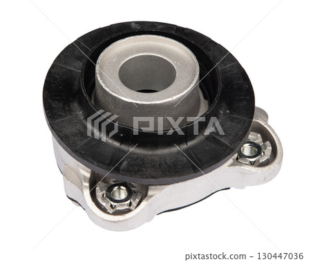 Suspension strut support bearing isolated on white 130447036