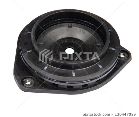 Suspension strut support bearing isolated on white Suspension strut support bearing isolated on white 130447059