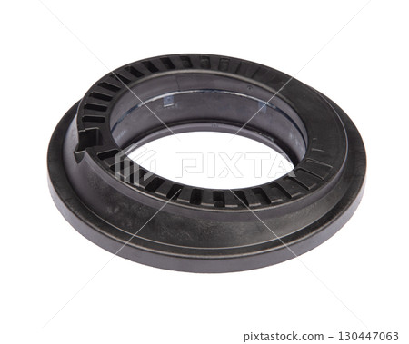 Suspension strut support bearing isolated on white Suspension strut support bearing isolated on white 130447063